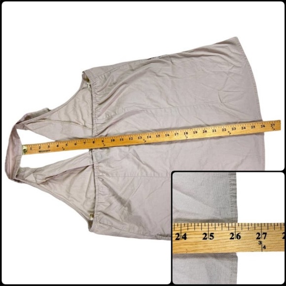 Caren Sport Sleeveless Collared Blouse Shirt Top Taupe Plus Size 2X - Picture 7 of 8